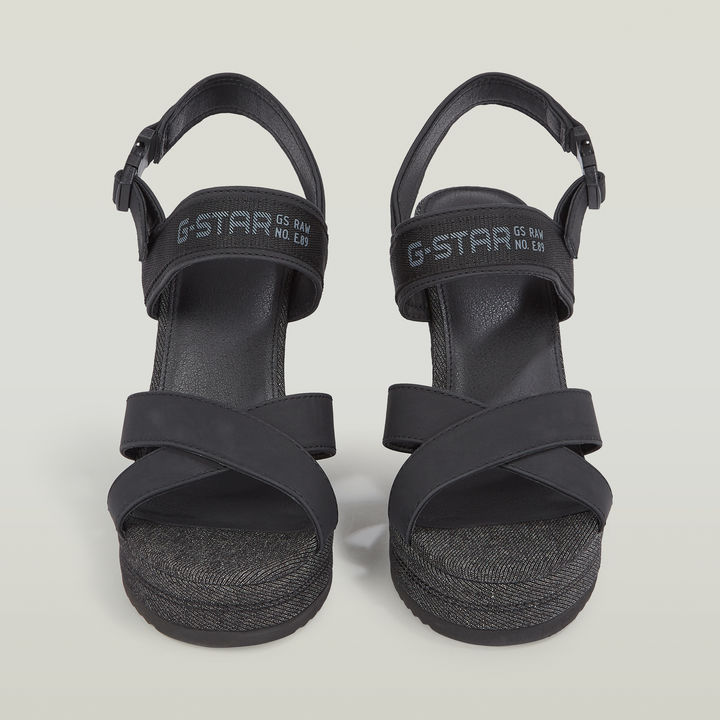 Chaussures Compensees Bodana Cross Strap Denim Noir G STAR FR