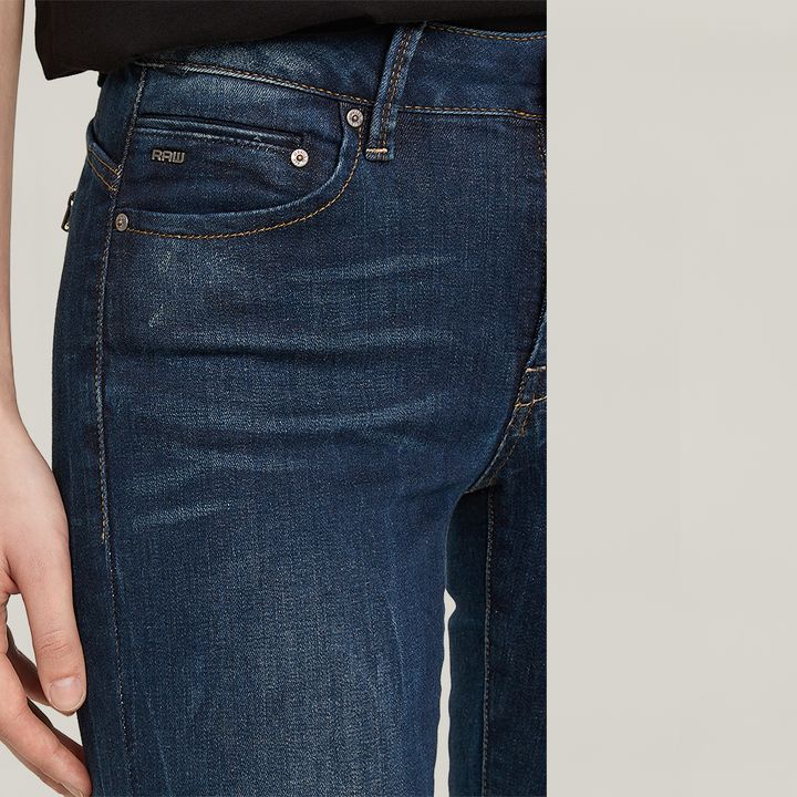 Midge Zip Mid-Waist Skinny Jeans | ダークブルー | G-STAR® JP