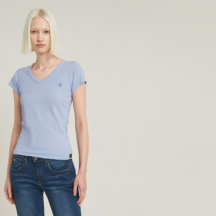Eyben Slim V Neck Top Light blue G STAR GR