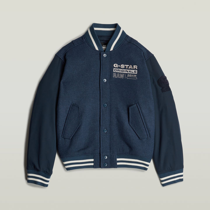 Varsity wool bomber jacket on sale