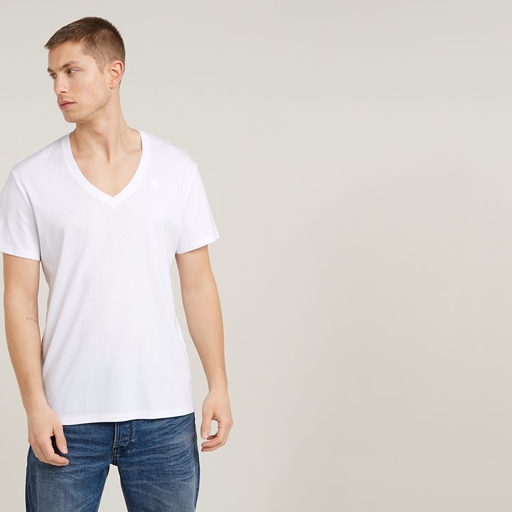 Base V Neck T Shirt 2 Pack WeiB G STAR DE
