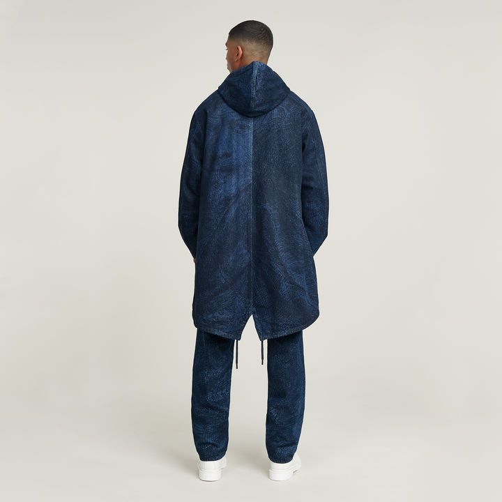 Mens denim parka store