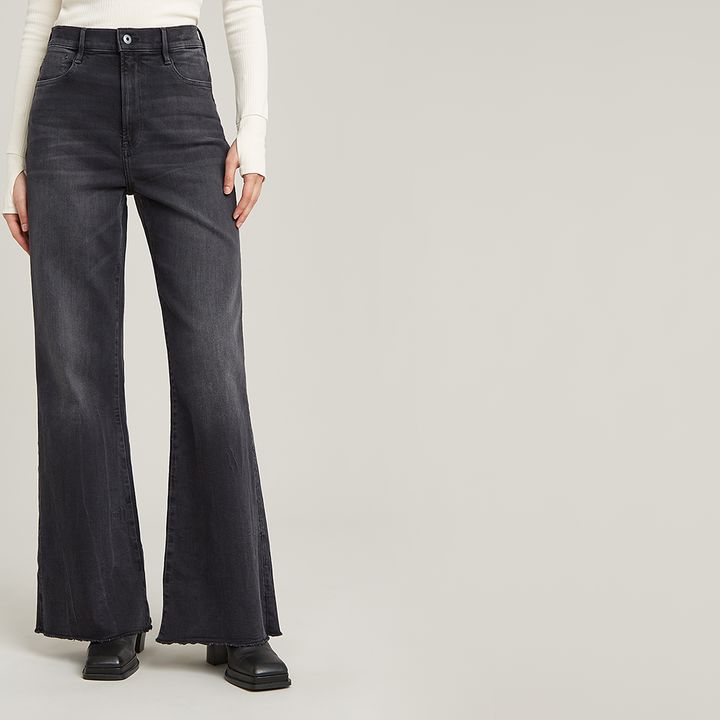 Deck Ultra High Wide Leg Jeans Grey G STAR CA