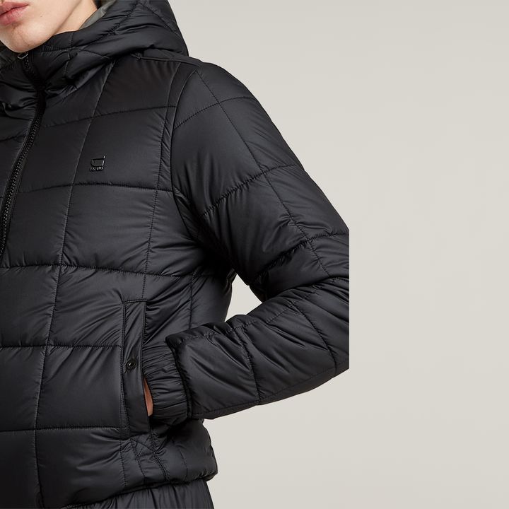 Meefic Quilted Hooded Jacket | Black | G-STAR® US