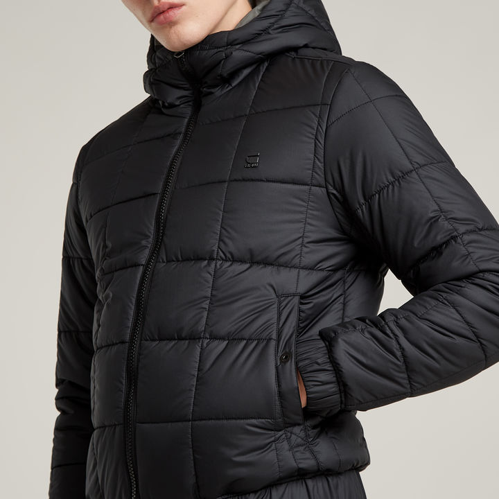 Meefic Quilted Hooded Jacket | Black | G-STAR® US