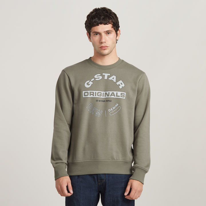 Originals Logo Sweater Green G STAR CA
