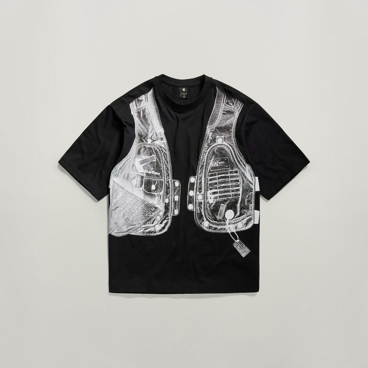 Archive Vest Boxy T-Shirt | ブラック | G-STAR® JP