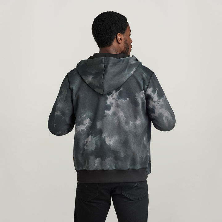 トップス FCRB ALL OVER STAR SWEAT HOODIE GRAY XL