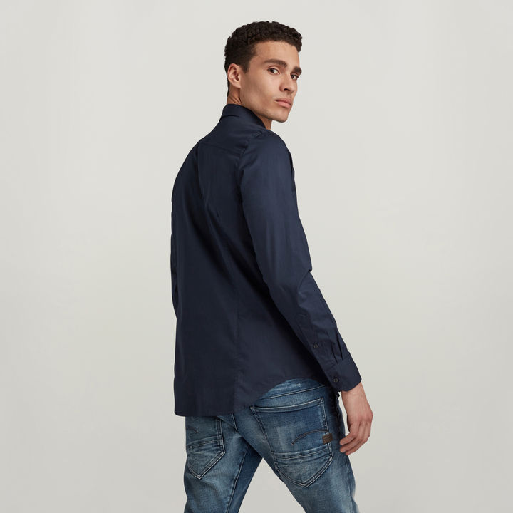 Dressed Super Slim Shirt | ダークブルー | G-STAR® JP
