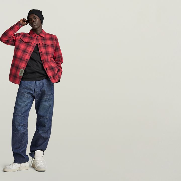 G star tartan jeans on sale