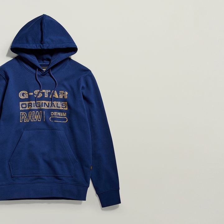 Blue g star hoodie top