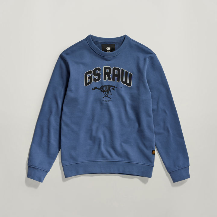 Skeleton Dog Graphic Sweater Medium blue G STAR US