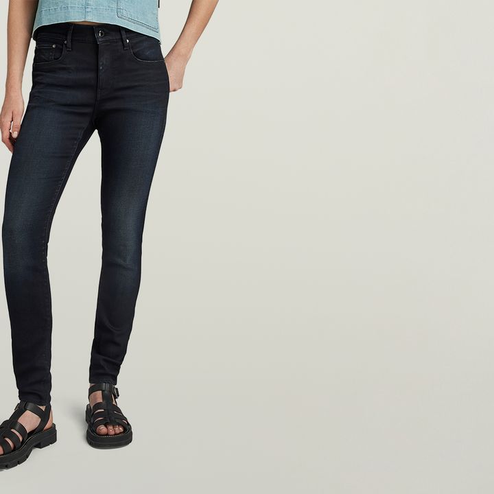 3301 High Waist Skinny Jeans | Dark blue | G-STAR® SE