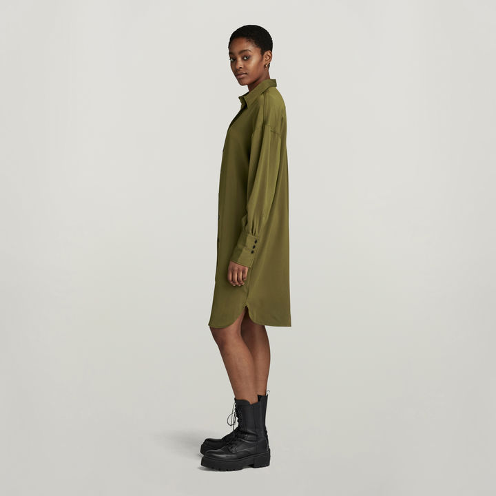 Long Shirt Dress Green G STAR LT