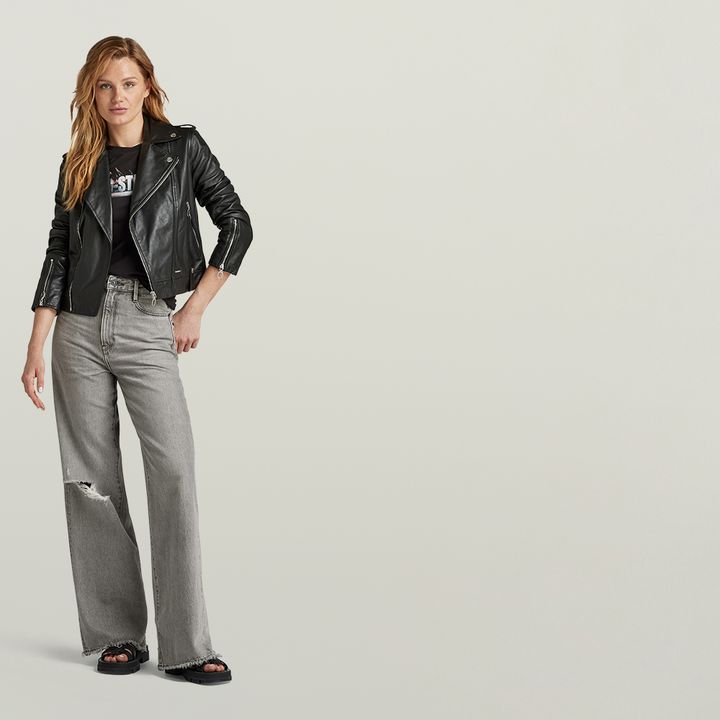 G star leather jacket womens on sale