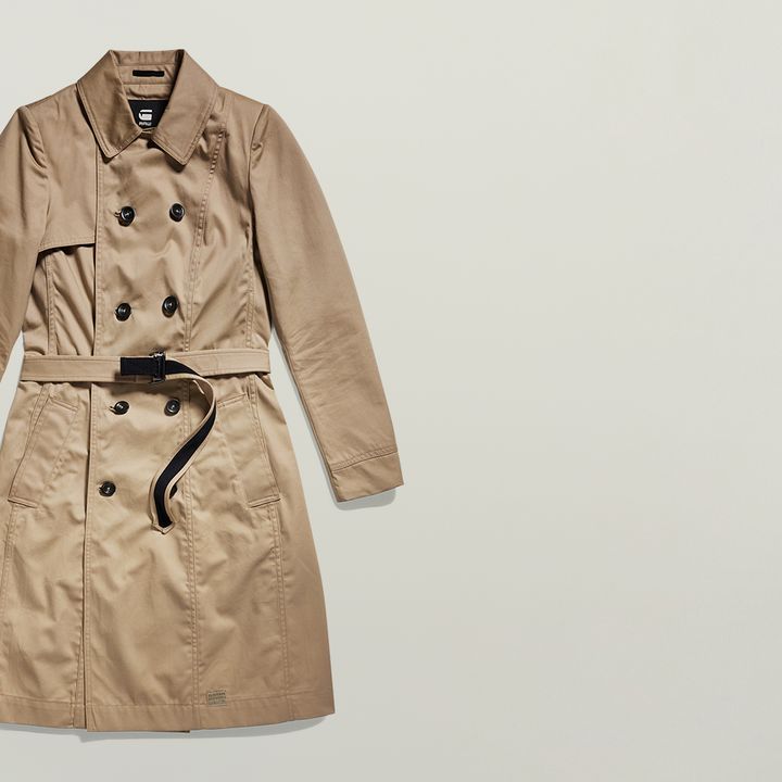 Tan trench coat ladies cheap