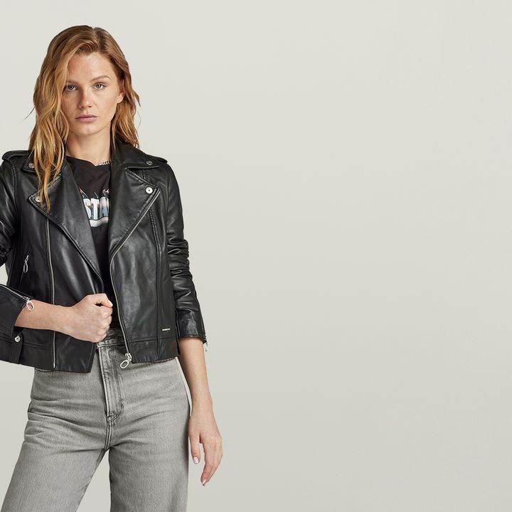 G star leather jacket womens shop