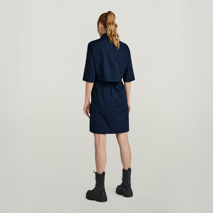 Open Back Shirt Dress