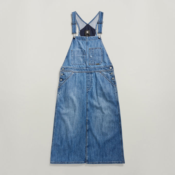 Midi Dungaree Dress Medium blue G STAR GB