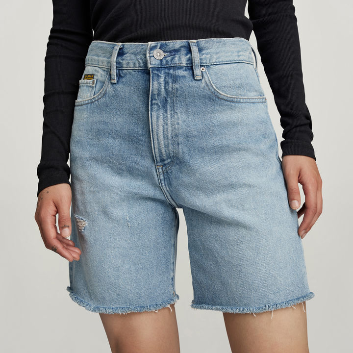 High Bermuda Shorts Raw Edge Light blue G STAR ZA