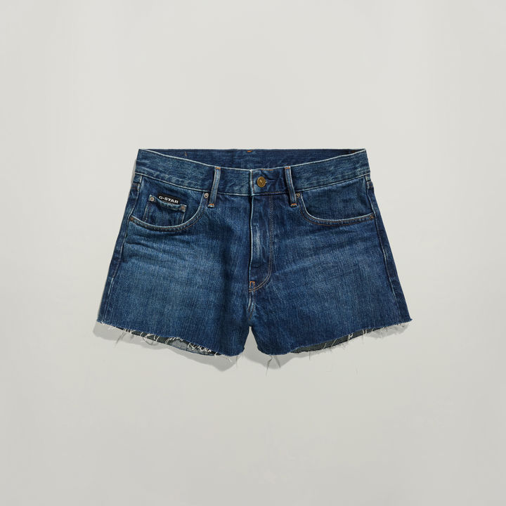 Raw edge denim shorts online