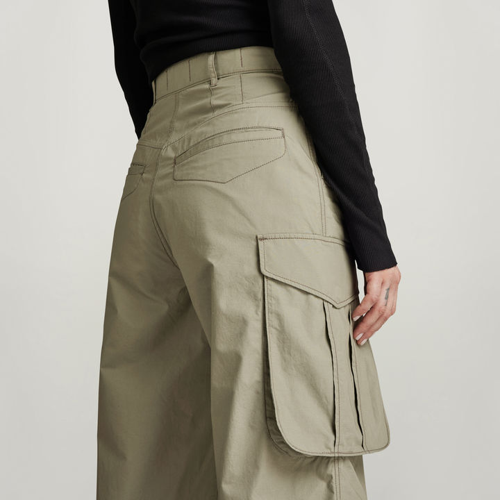 High Waist Cargo Pants Green G STAR CA