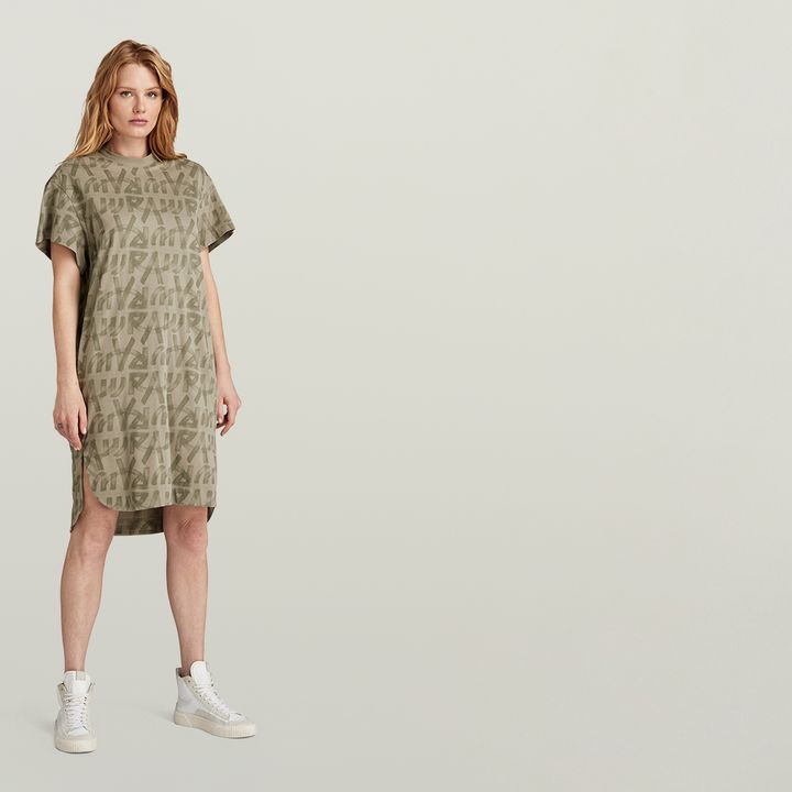 Printed Loose T Shirt Dress Multi color G STAR US