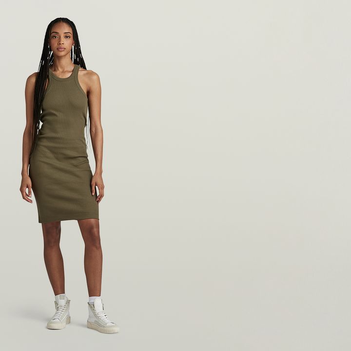 Slim Ribbed Tank Dress