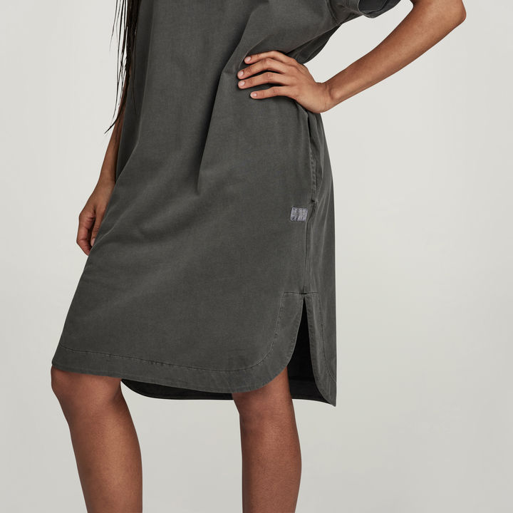 Overdyed Loose T-Shirt Kleid | Schwarz | G-STAR® DE