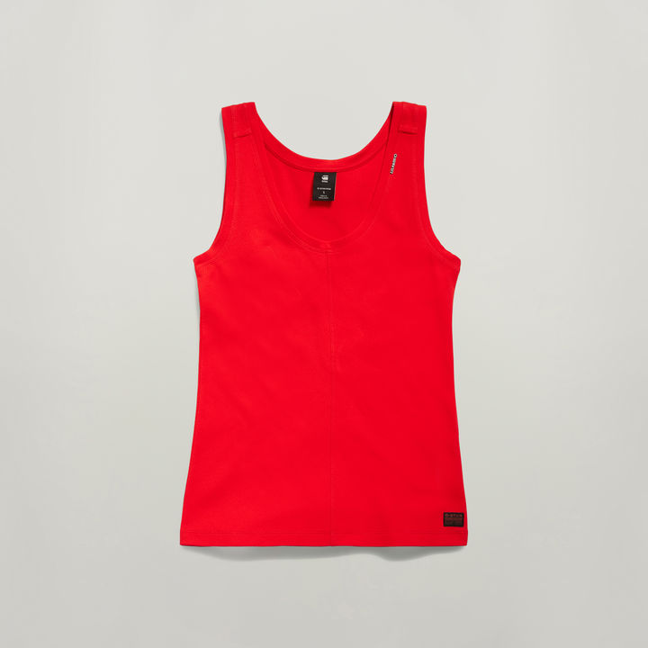 Red and black tank top top