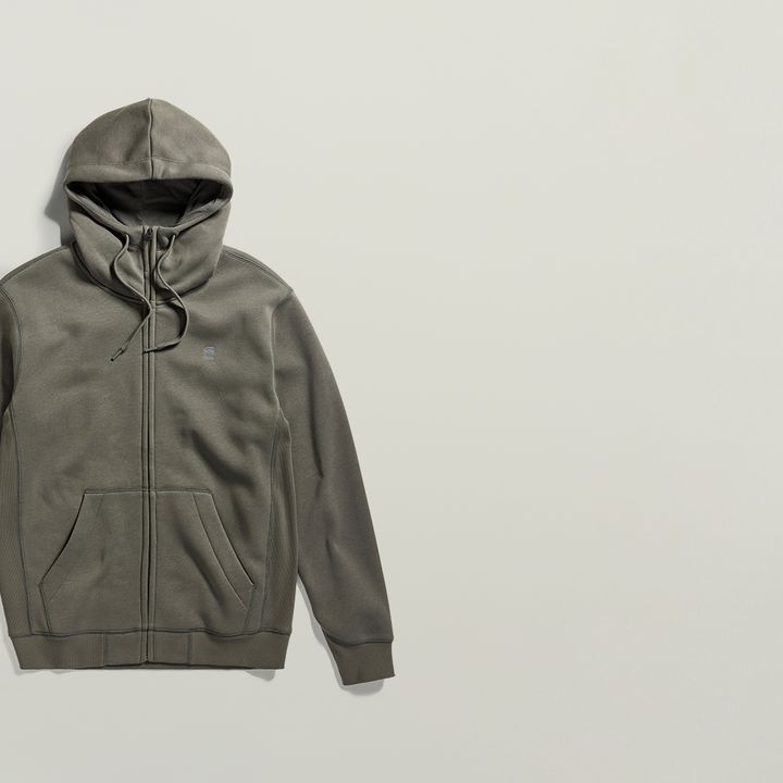 Premium Core Hooded Zip Sweater Grey G STAR AU