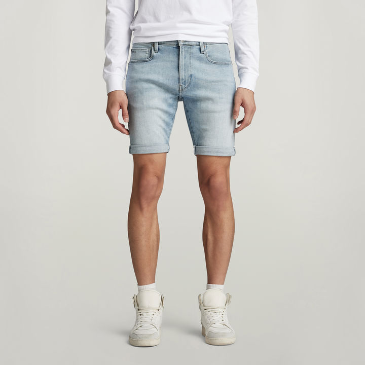 3301 Slim Denim Shorts Light blue G STAR FI