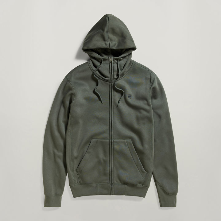 Premium Core Zip Thru Hoodie | Grey | G-STAR® US