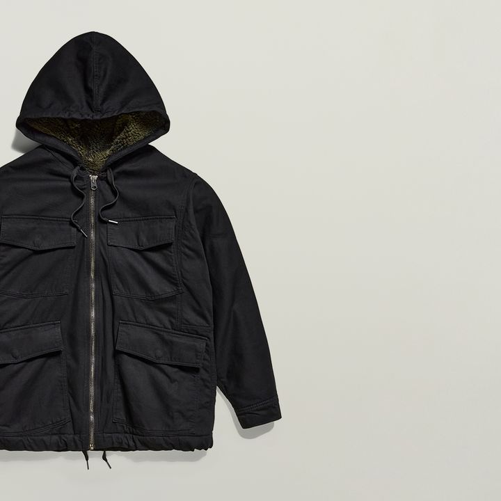 Sherpa hood jacket top