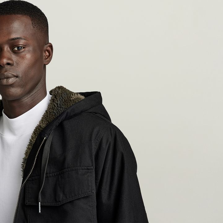 Sherpa jacket hood discount