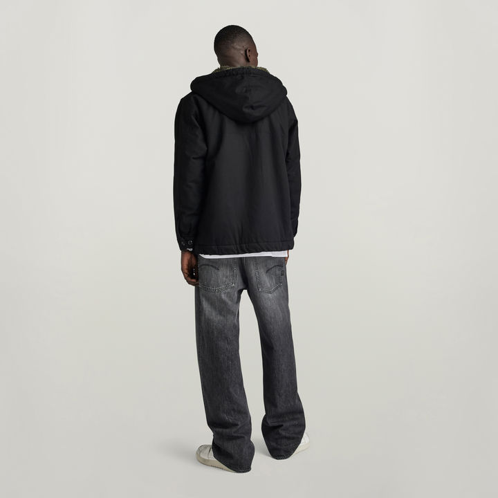 Hooded Sherpa Jacket Black G STAR CA