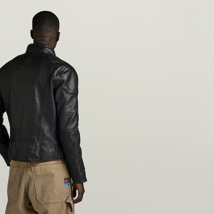 G star leather jacket mens on sale