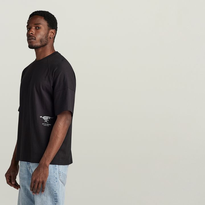 Black denim t shirt top