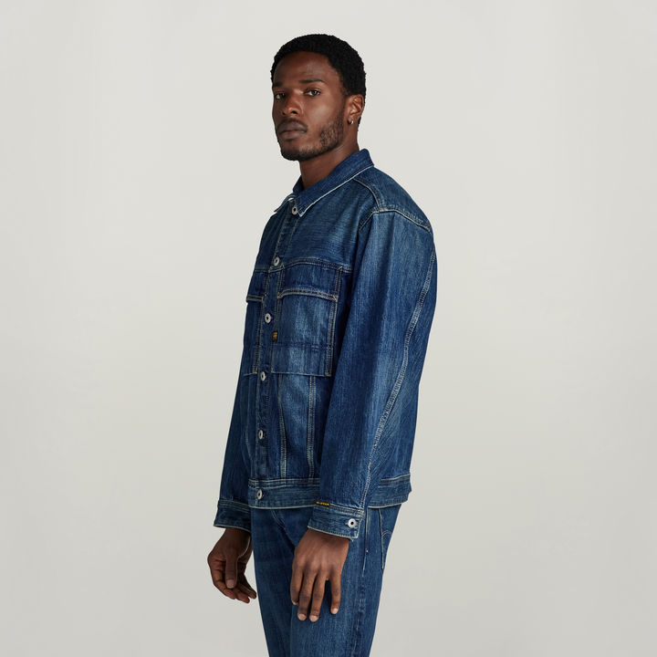 Deep blue denim jacket shop