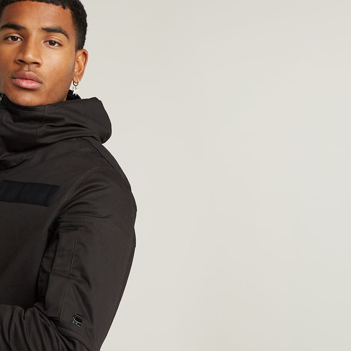 Batt Hooded Overshirt Black G STAR CA