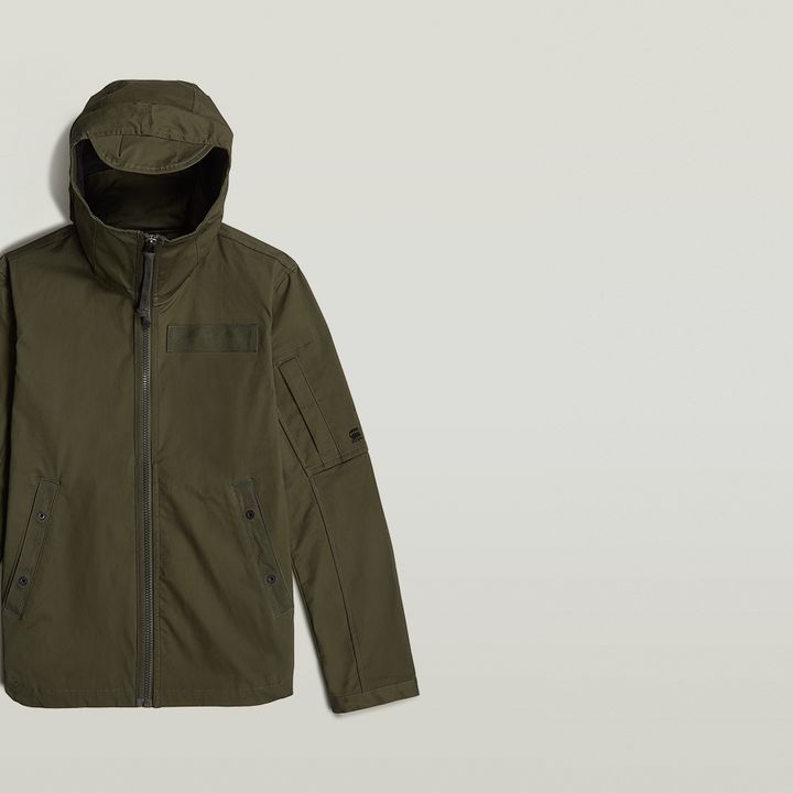 Batt Hooded Overshirt Green G STAR PL