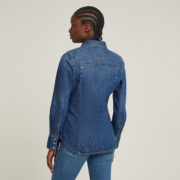 Slim Western Shirt Medium blue G STAR TW