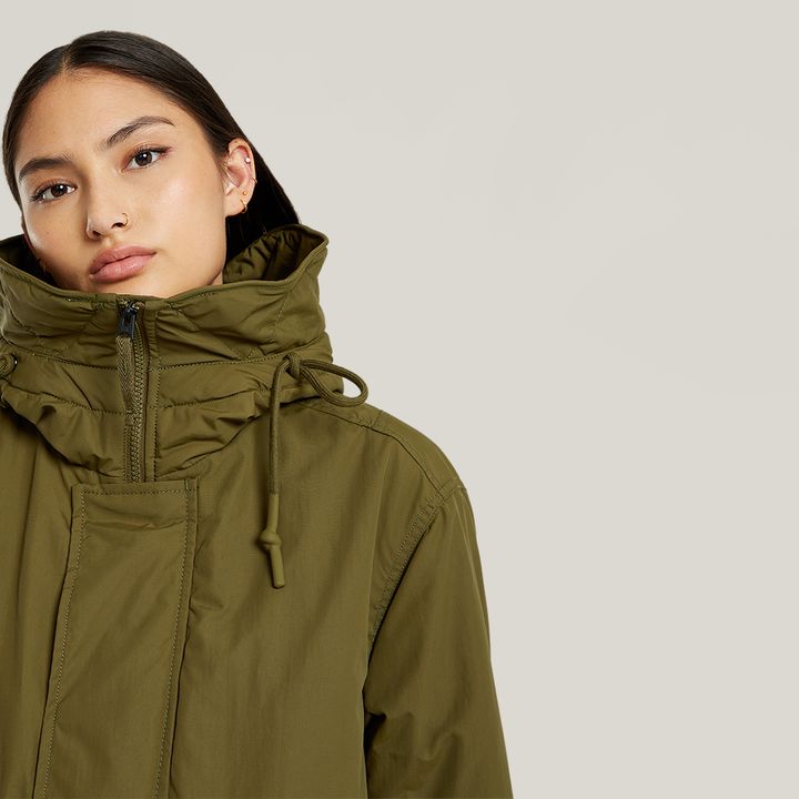 Parka Hooded Fishtail | Noir | G-STAR® CA