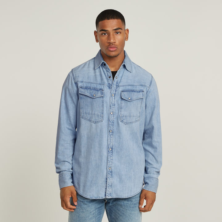 Slim Denim Shirt | Light blue | G-STAR® NL