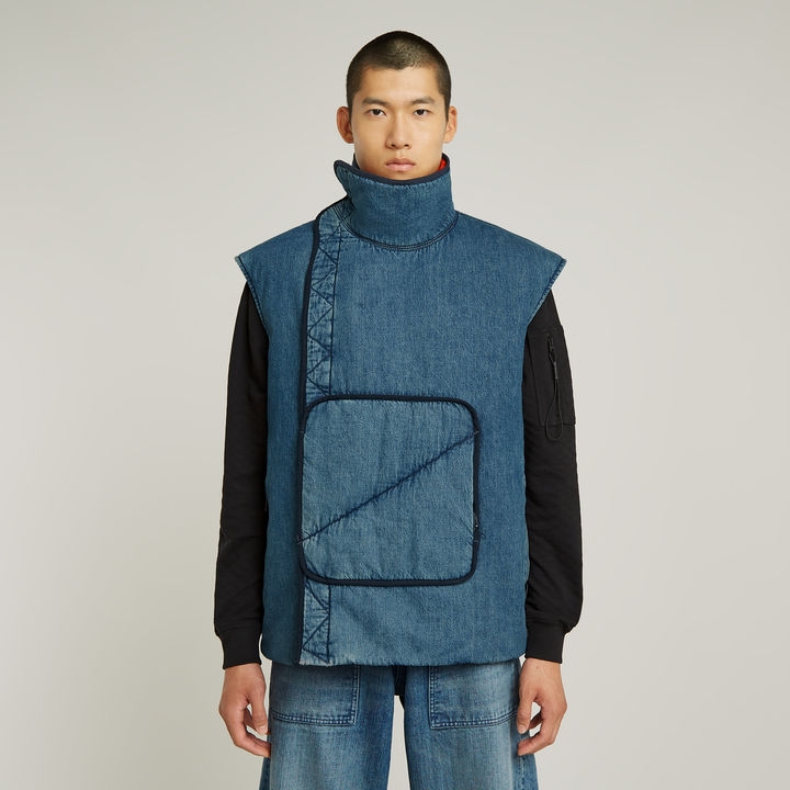 FACETASM Unisex Padded Vest | Medium blue | G-STAR® US