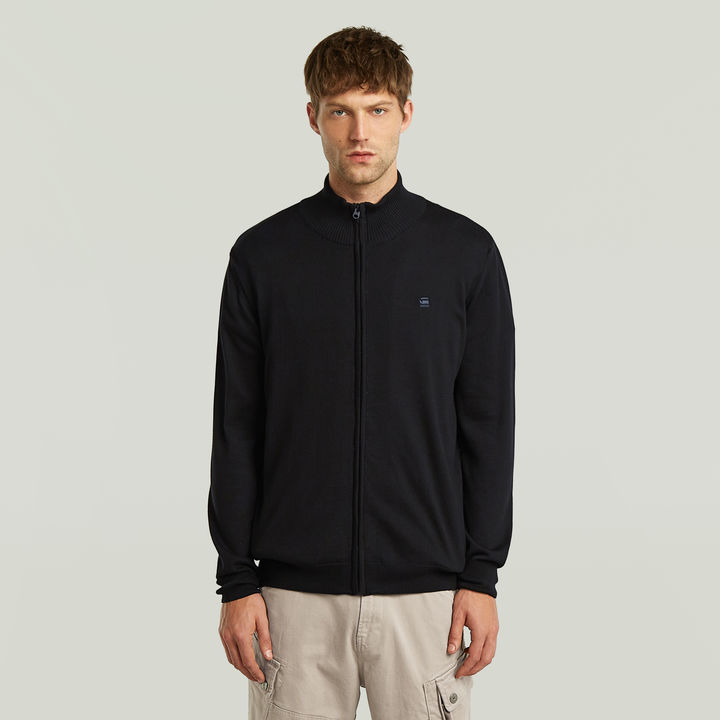 Core Zip Through Knit | Black | G-STAR® US