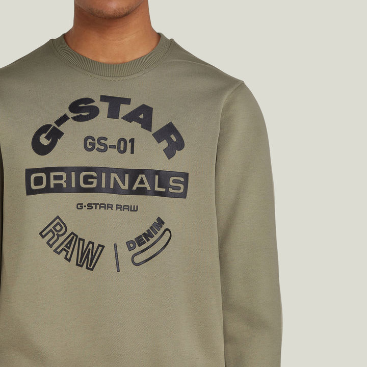 Originals Logo Graphic Sweater Green G STAR KR