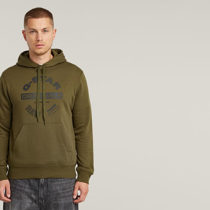 Green g star hoodie clearance