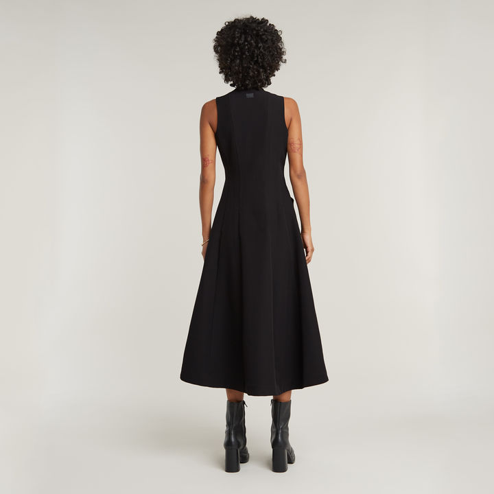 Corset Flare Dress Black G STAR IE