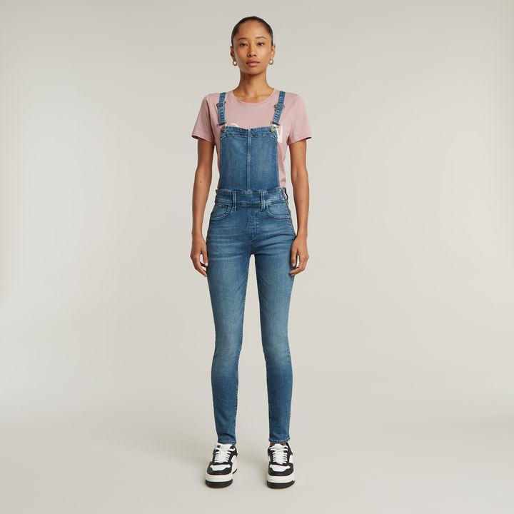 Lynn High Waist Skinny Overall Medium blue G STAR DE